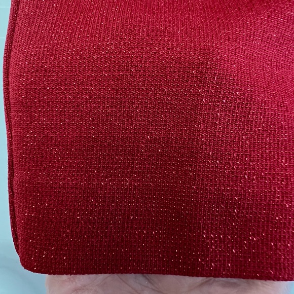 American Living Red V-neck Lurex Dress Size 16 - Picture 16 of 16